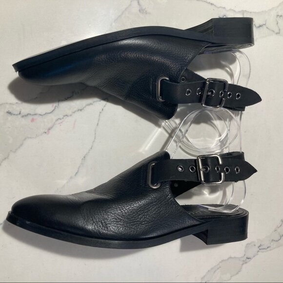 LA FEE Sz 39 Leather Slingback Mules with Buckle Closure NWOT - Picture 5 of 12